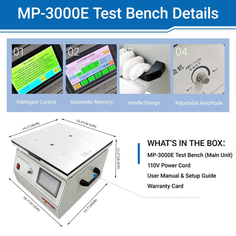 Vertical Vibration Test Bench With 1 To 200 Hz Range 30 Kg Load Built Tough Intelligent Control Overload Protection And High Performance Microcomputer Readouts For Precise Repeatable Lab Or Industrial Vibration Testing, with dimensions and control panel