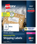 Heavy Duty Waterproof Shipping Labels With Badass Permanent Adhesive Two By Four Inches Five Hundred Pack Laser Ready, on a shipping box.