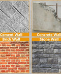 Grid showing cement, concrete, brick, and stone wall textures