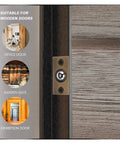 Cool And Sturdy Ball Catch For Top Of Door With Built-In Spring Invisible Latch, shown installed on wooden door.