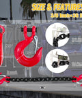 2 Pack Three Eighth Inch G80 Trailer Safety Chains 36 Inch With G70 Clevis Hooks 7100 Lb Working Load 27000 Lb Break Strength Beefy Heavy Duty