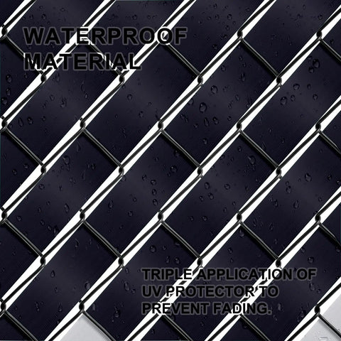 Black Polyethylene Chain Link Fence Privacy Strip Kit, 492 Feet Total, UV Inhibited For Long Lasting Privacy, waterproof material.