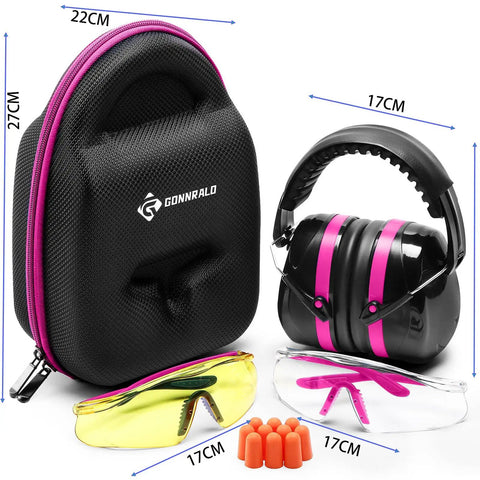 All In One Ear Pro Earmuffs And Safety Glasses For Shooting Range Noise Reduction With Anti Fog Scratch Resistant Lenses Carrying Case Included Great For Long Sessions