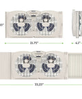 Manual Window Fan With Dual 3 Blade Fans Reversible Intake And Exhaust Multispeed Control Expandable Side Panels
