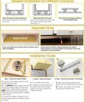 Installation guide for Tough As Nails Soft Close Bottom Mount Drawer Slides Full Extension 16 Inch showing steps and notes.