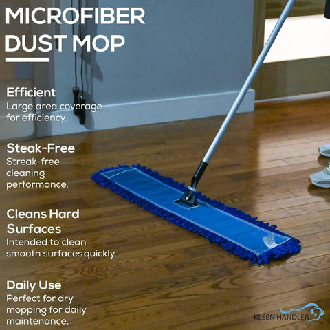36 Inch Microfiber Dust Mop Head Replacement Bulk Pack Of 12 Large Washable Commercial Mop Heads For Heavy Duty Floor Cleaning Janitorial Supplies Blue