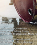 Full Facepiece Respirator For Tough Jobs Niosh Approved Small Size instructions against industrial drum background