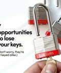 Keyed Alike Padlocks No More Key Juggling With Two Inch Long Shackle Hardened Steel Lock With Brass Pin Cylinder Pick Resistant