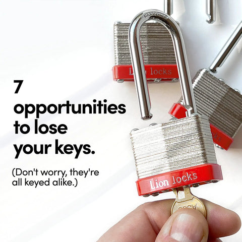 Keyed Alike Padlocks No More Key Juggling With Two Inch Long Shackle Hardened Steel Lock With Brass Pin Cylinder Pick Resistant