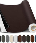 Giant Self Adhesive Leather Repair Patch 17x79 Inch, Waterproof Vinyl Patch For Couches, Furniture, Kitchen Cabinets And Walls, Dark Brown