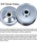 Beefed Up Three Quarter Inch Bore Go Kart CVT Torque Converter Kit with Six Inch Driven Pulley Display
