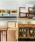 Decorative L Shaped Corner Brackets Set Of 10 In Rustic Black Finish installed on furniture, cabinets, and shelving units.