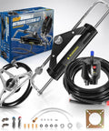 All In One 150HP Outboard Hydraulic Steering Kit With 13 Inch Plated Alloy Steering Wheel, 25 CC Helm Pump, Cylinder, And 26.8 Foot Cuttable Hoses For Yamaha, Honda, Suzuki, Mercury, Bay Boats, Pontoon