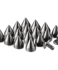 Heavy Duty 100 Piece Gunmetal Cone Spike And Rivet Screw Kit For Badass Leathercraft Diy Rockin Punk Style Clothing Shoe Belt Bag Adornments Solid Build Heavy Duty Fasteners with zinc alloy spikes