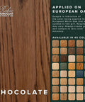 Sample of One Coat Chocolate Wood Stain And Finish Oil Plus 2C For Indoor Use on European oak