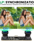 Dual Lens Global Shutter USB Camera Module For PC 4MP HD 3200X1200 MJPEG At 60FPS Wide 120 Degree Field Of View