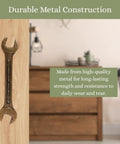 Antique Metal Wrench Drawer Pull For Cabinets And Tool Chests, Vintage Spanner Handle on rustic cabinet, workshop decor