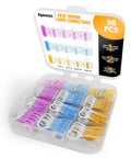 96 Piece Heat Shrink Wire Connectors Kit With Insulated Ring Terminals Waterproof Crimp Set in open case showing color-coded connectors