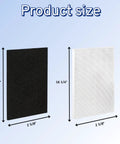 Easy Install Premium True HEPA Carbon Filter Replacement For Winix AM90 2 Pack size dimensions with measurements