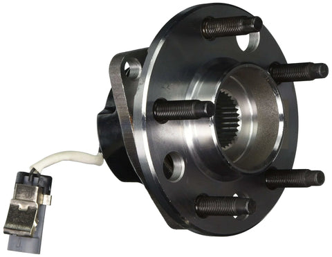 Front Wheel Hub Assembly Single Unit, Precision Sealed Ball Bearing with Integrated ABS Tone Ring, five bolt holes visible