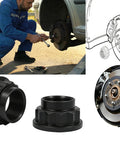 Garage Pro Heavy Duty Steel 2 Pack Front Wheel Axle Shaft Hub Nuts M22x1.5 Thread Drive Bolts used for tire maintenance.