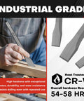 Heavy Duty Cold Chisel Set Three Piece 3/8 1/2 5/8 Inch for Carpentry, Metalworking, and Masonry Work Chrome Vanadium Steel 54-58 HRC