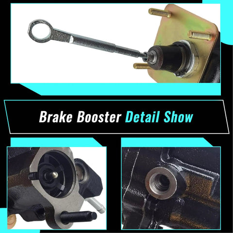 Top Tier Hydraulic Power Brake Booster Direct Swap For Chevy Gmc C1500 K1500 Suburban 1997 Through 2000 showing detailed components.