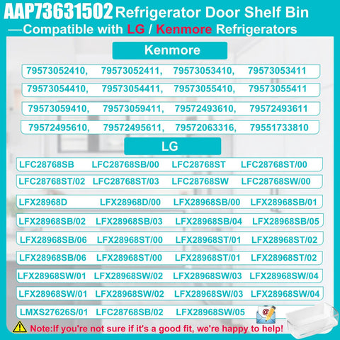 Refrigerator Door Shelf Bin Replacement Top Right For LG And Kenmore Models Fits EAD61445219 2443758 AP4563994 Box Display