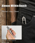 Absolute Badass Titanium EDC Pry Bar And Multi Wrench Combo For Daily Grind and Quick Fixes compact pocket tool seen in hand and pocket.