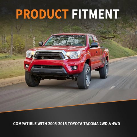 Image of a 2015 Toyota Tacoma 2WD, showcasing compatibility with Rock Solid Performance Drive Shaft Center Support Bearing and Heavy Duty U Joint Kit.