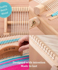 Beginner Friendly Weaving Loom Kit For Adults And Kids Totally Easy To Start All In One Table And Lap Loom Wooden Loom