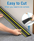 Heavy Duty PVC Cord Cover Protector 10 ft Floor Cable Duct That Unrolls Easily Prevents Trip Hazards in Office Home Workshops