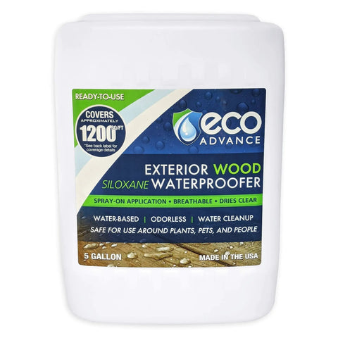 Exterior Wood Siloxane Waterproofing Sealer Easy Spray On Odorless Ready To Use Water Repellent For Outdoor Wood Decks Fences And Furniture Safe Around Plants Pets And People 5 Gallon container