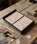 Newbie Friendly Rubber Stamp Carving Kit With 10 Blocks And Angled Knife For DIY Crafting Ink Roller For Even Ink Distribution Easy Carving Tools For Makers And Stamp Enthusiasts, floral blocks