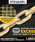 1/2 Inch Grade 70 Transport Chain 200 Foot Heavy Duty Roll For Truck And Flatbed Trailer Hauling tested in on-site equipment.