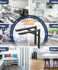 24 Inch Black Heavy Duty Folding Shelf Brackets for garage, workshop, DIY projects with versatile usage in different rooms.