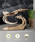 Wooden Airplane Model Kit The Ghost Of Kyiv MiG 29 Fighter Jet With Movable Ailerons Wing Flaps And Tail Rudders Dope 3D Puzzle For Adults And Aviation Enthusiasts. 275 mm display size, laser-cut wood