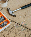 Vaguelly Spring Clamp Kit Galvanized Zinc 100pcs Assorted Inner Diameters 5mm-9mm Secure Pipe Hose Locks For Cars Home Repair Preventing Coolant Fuel Leaks Durable Anti Rust Clamping Power on floor with hammer and screws