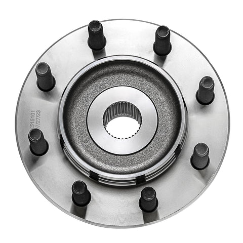 Front view of Front Wheel Bearing Hub Assembly For 4x4 8 Lug Dodge Ram 2006 2007 2008 2500 3500 1500 Extended Cab 4WD