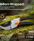 Heavy Duty Pruning Shears 8.5 Inch Pro Garden Pruner With Jam-Proof Spring And Ever-Sharp SK5 Blades on moss surface
