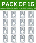 Heavy Duty Replacement Cross Dowel Barrel Nut Sleeves Pack Of 16 For Furniture Fix Ups showing 16 zinc plated metal sleeves.