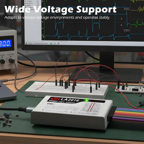 Usb Logic Analyzer With 16 Channels And 2 Pwm Channels 200MHz Sampling Rate Pc Software For Windows Mac Os And Linux