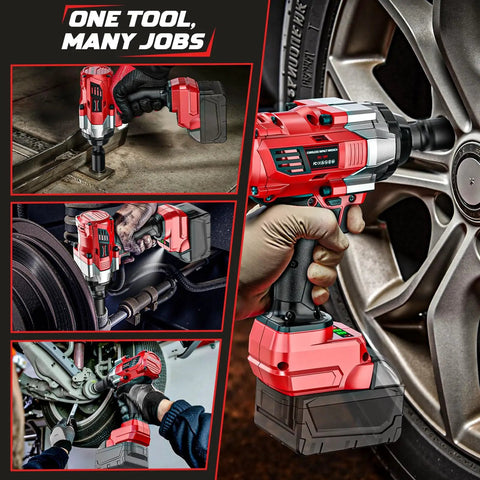 Half Inch Cordless Impact Wrench Bare Tool Compatible With Milwaukee 18V Batteries High Torque 950 Ft Lbs Electric Impact Gun