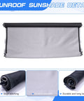 Gray sunshade cover for Lincoln MKZ sunroof (2013–2016), with roller bar and mounting clips