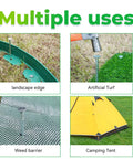 Heavy Duty 6.3 Inch Galvanized Landscape Stakes Spiral Metal Turf Spikes 150 Pack For Artificial Grass Paver Edging Weed Barrier