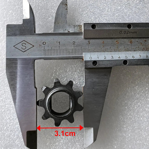 9 Tooth No 35 Chain Sprocket For KR5V Electric Motorcycle ATV Quad Dirt Pit, built tough alloy, 3.1cm width shown