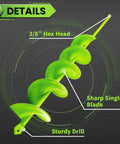 Beast Of A Heavy Duty 3 Inch By 24 Inch Auger Drill Bit For High Torque Drills One Piece Carbon Steel Earth Auger details