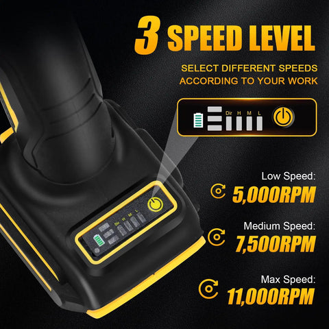 Cordless Angle Grinder 4-1/2 Inch 11000 RPM Brushless Motor Fits 20V Max Batteries Beast for Cutting Grinding speeds display