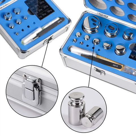 Pro Grade Calibration Weight Kit 25 Piece Set 1Mg To 1Kg Stainless Steel For Analytical Balance And Digital Scales Lab Education