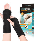 Two Pack Night Wrist Sleep Support Brace for Carpal Tunnel, Tendonitis and Arthritis Pain Relief with packaging box